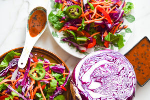 Read more about the article Fresh Sesame Slaw with Almond Garlic Dressing